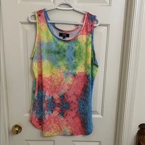Lucky & Blessed Ultra Soft Tie Dyed Tank Top Size L